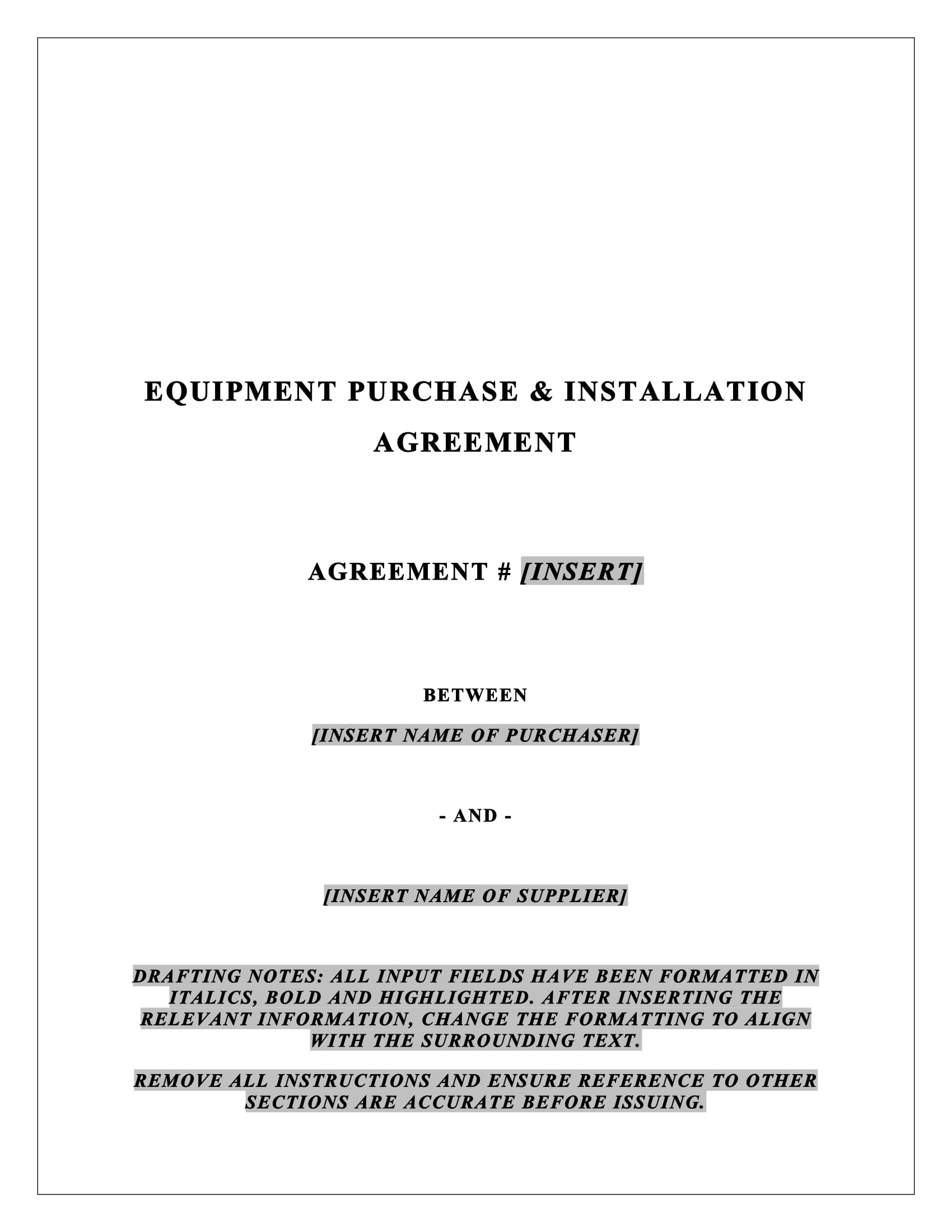 10 Equipment Purchase Agreement Examples PDF Examples