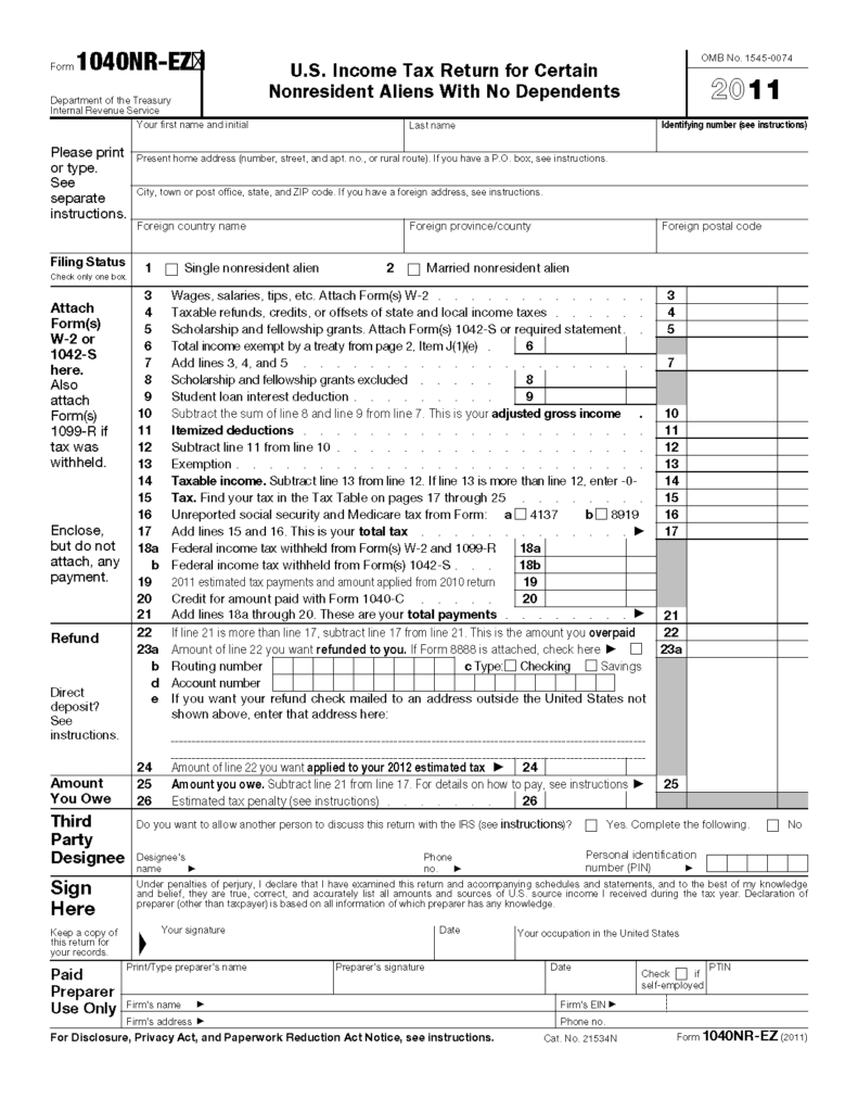1040 Printable Form