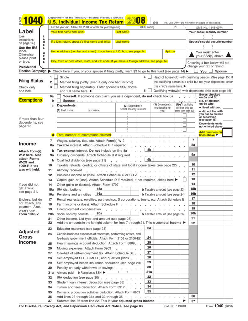 1040 U S Individual Income Tax Return Filing Status 2021 Tax Forms 