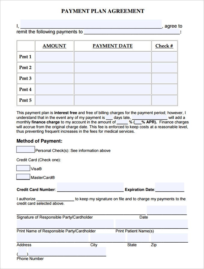 15 Payment Plan Agreement Templates In Word Google Docs Apple Pages