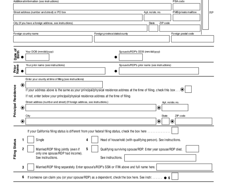 2023 Form 540 California Resident Income Tax Return 2023 Form 540