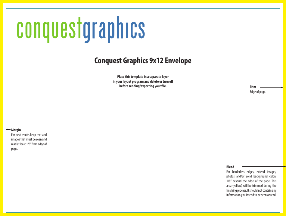 9x12 Envelope Template Download Printable PDF Templateroller