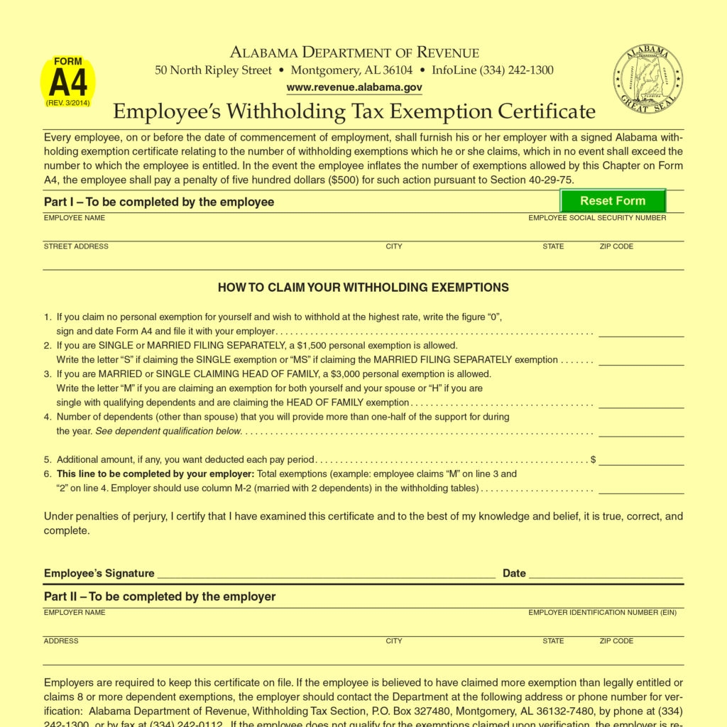 Alabama Income Tax Withholding Changes Effective Sept 1 W4 Form 2021