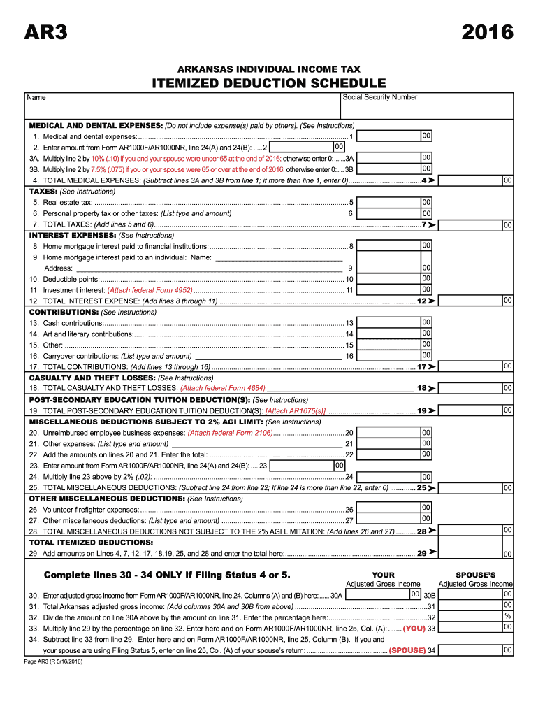 Arkansas Income Tax Forms Fillable Printable Forms Free Online