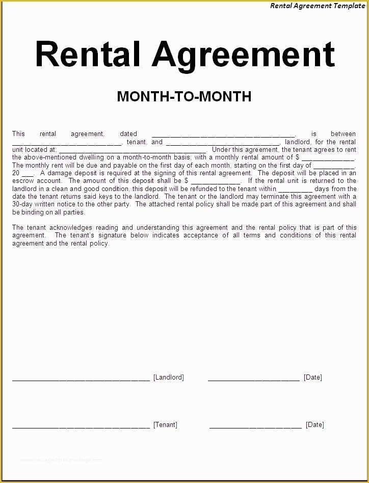 Car Lease Template Free Of Printable Sample Simple Room Rental 