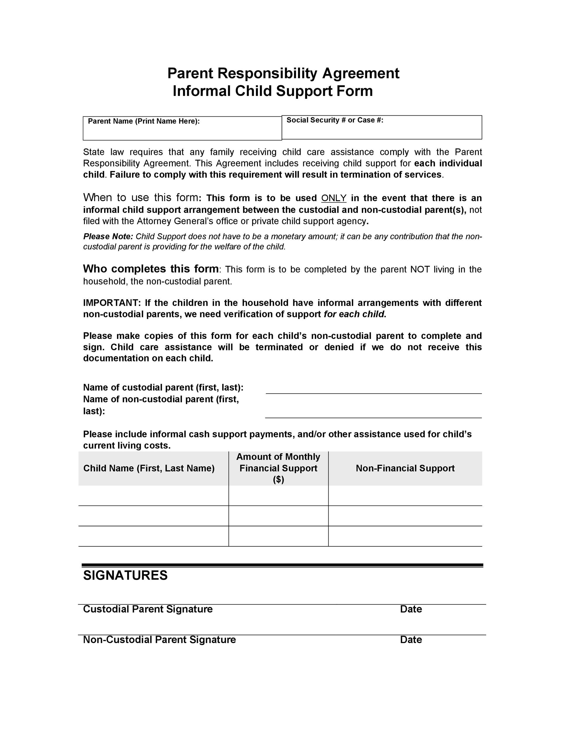 Child Support Printable Forms Printable Forms Free Online