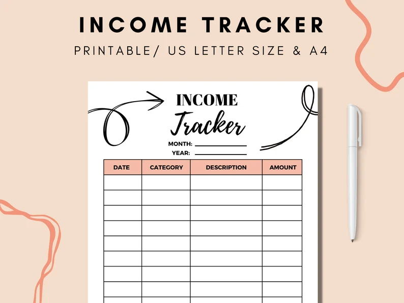 Editable Income Tracker Income Log Printable Income Etsy UK Expense