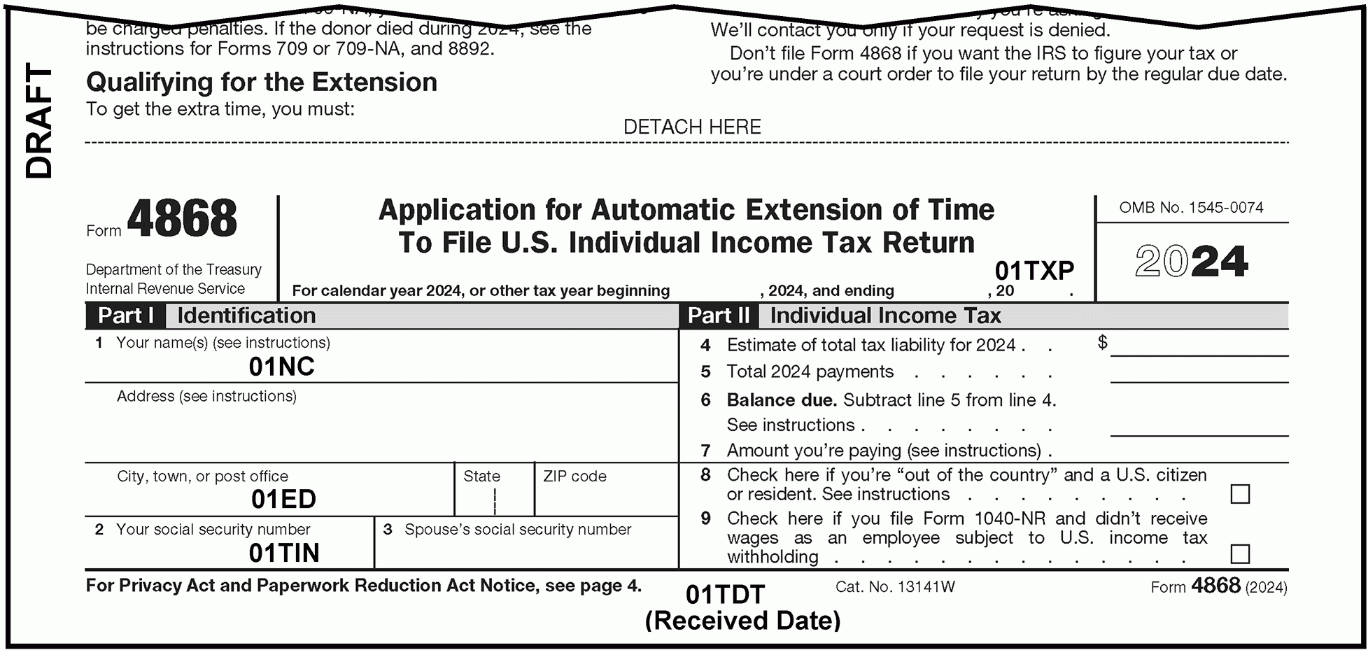 Federal Income Tax Extension Form Printable Printable Forms Free Online