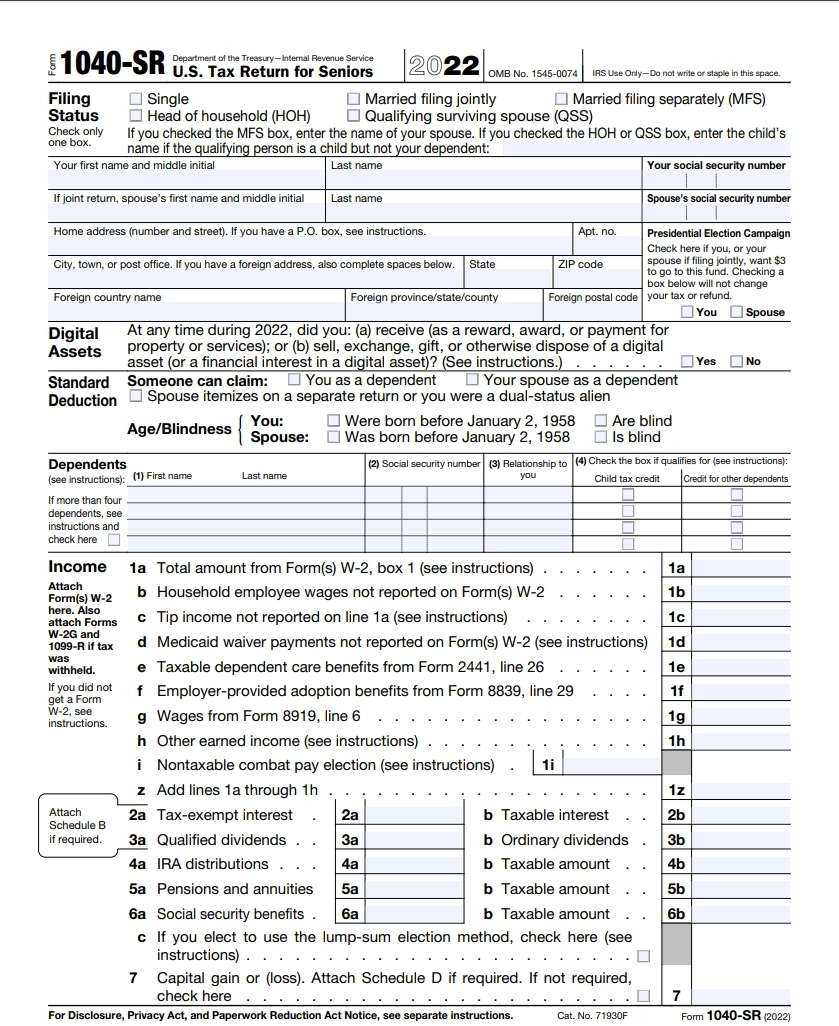 Federal Income Tax Form For 2023 Printable Forms Free Online