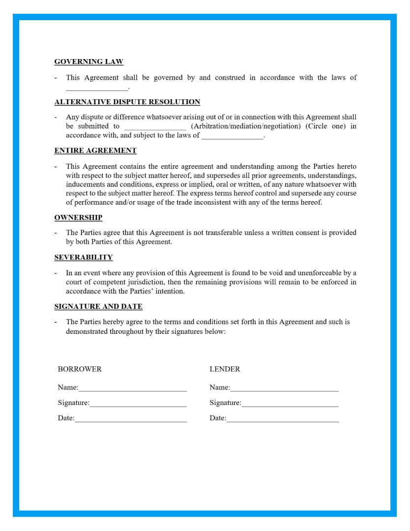 Fillable Loan Agreement Form Printable Forms Free Online Fillable Loan Agreement Form Printable Forms Free Online