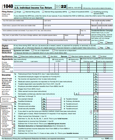 Form 1040 For IRS 2024 What Is It Schedule A B C D Instructions How 