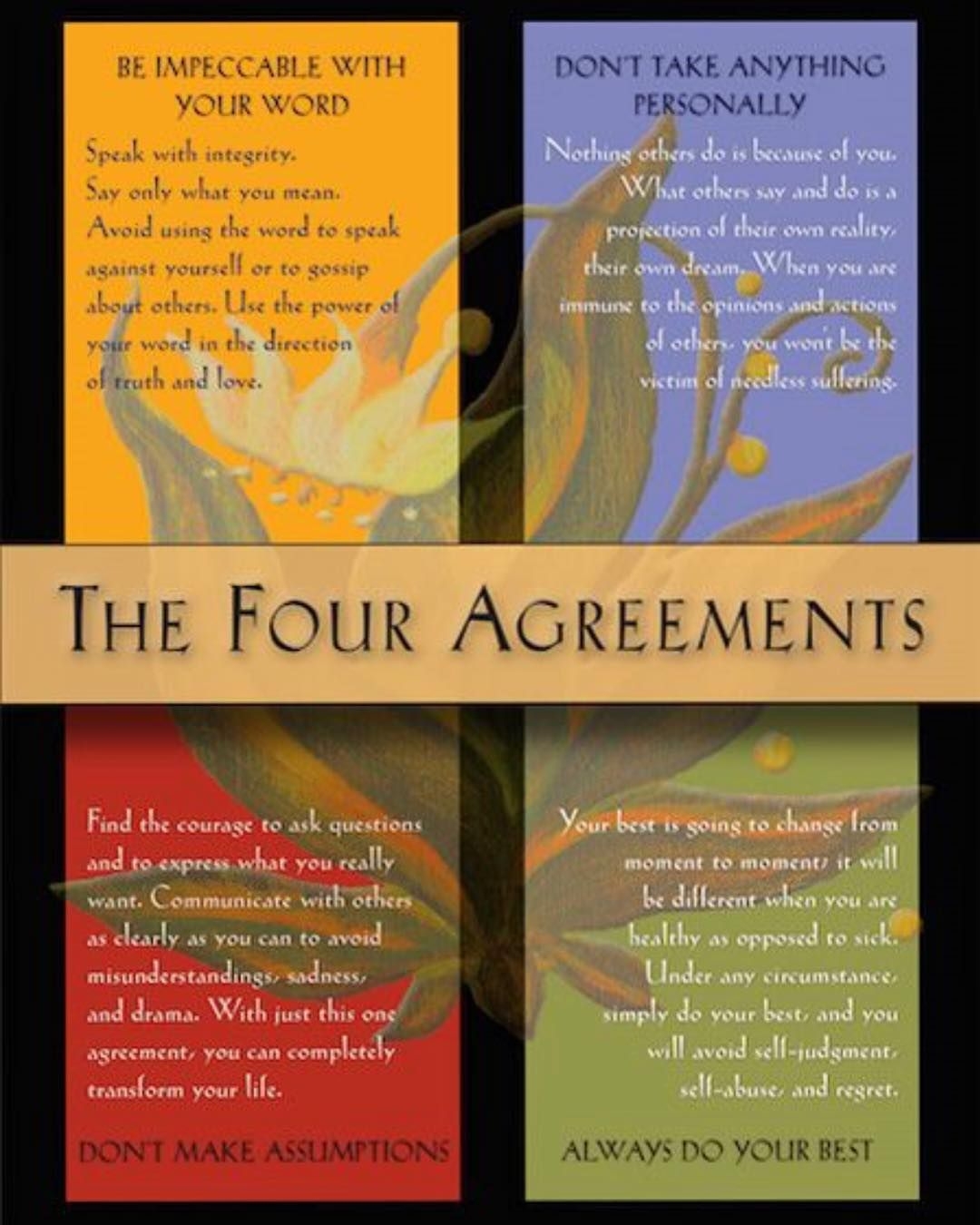Four Agreements Printable Four Agreements Wallpaper Eleanor L Tillmon