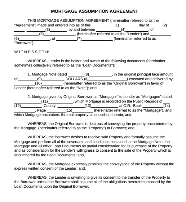 FREE 12 Sample Mortgage Agreement Templates In PDF MS Word Google 