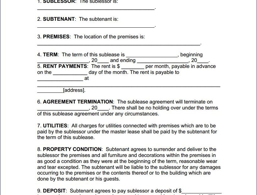 Free Alabama Printable Lease Agreement PDF Templates