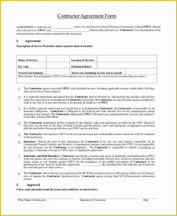 Free Construction Subcontractor Agreement Template Of Subcontractor 