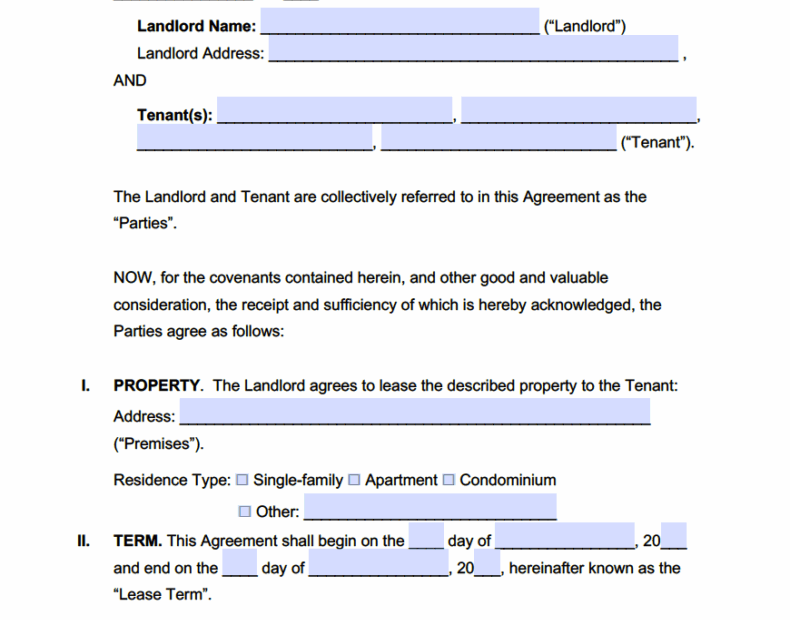 Free Georgia Standard Residential Lease Agreement Template PDF WORD