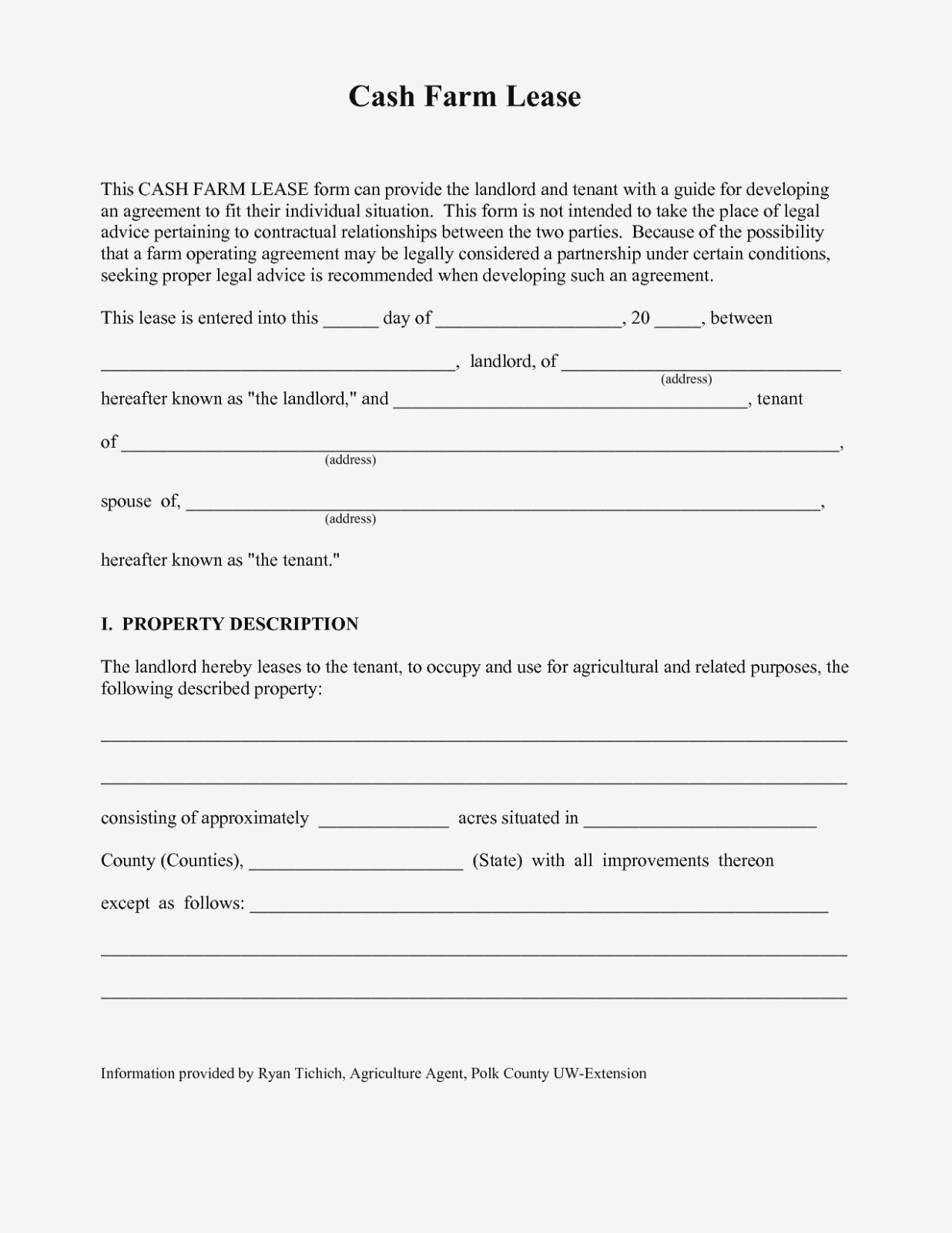 Free Lease Agreement Forms To Print Basic Farm Land Lease Agreement 