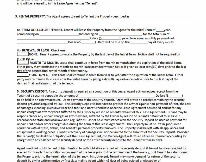 Free Maryland Standard Residential Lease Agreement PDF WORD Printable