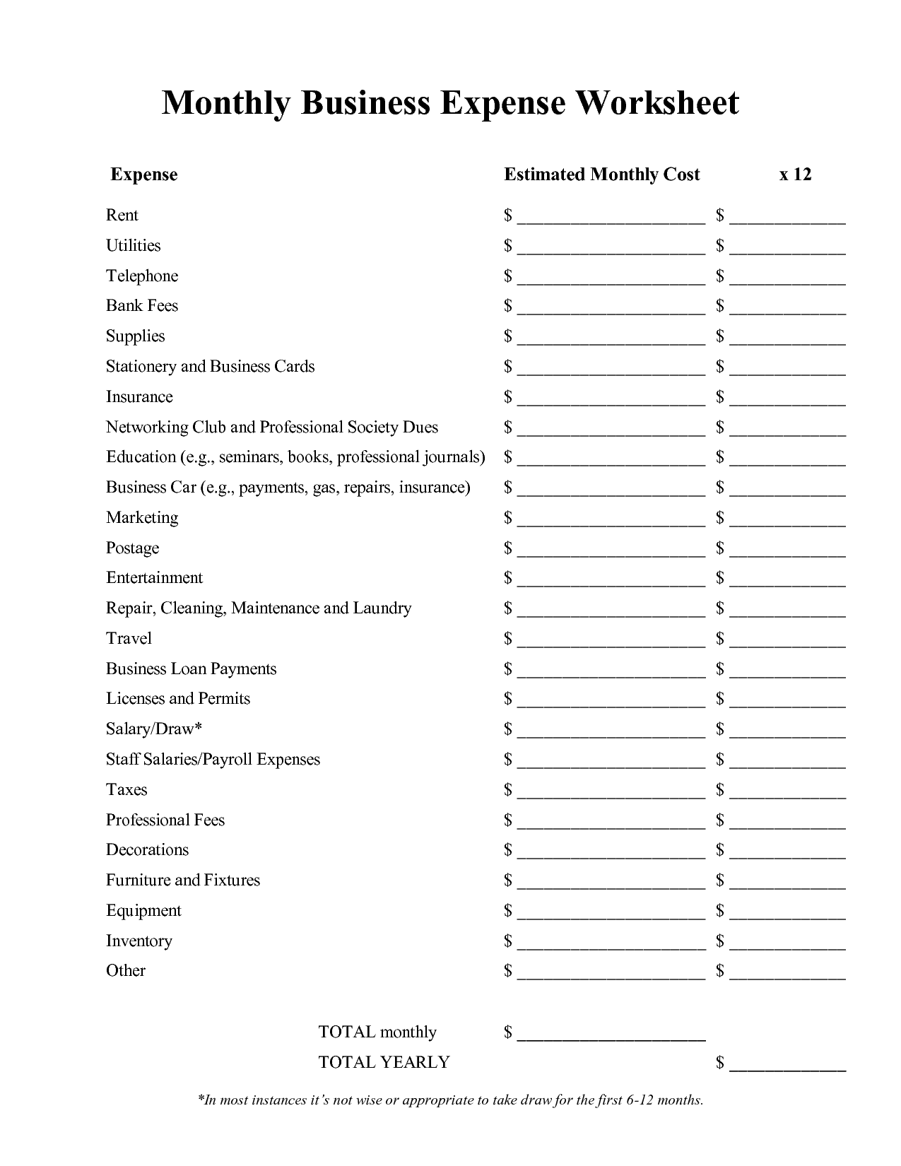 Free Monthly Income And Expense Worksheet Template Nolfinabox
