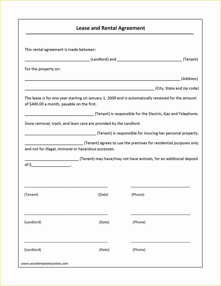 Free Printable Blank Rental Agreement Forms Printable Forms Free Online