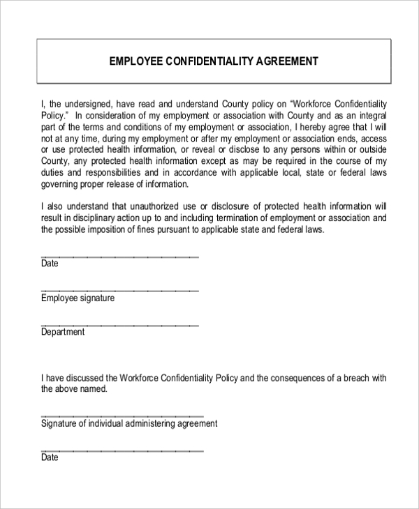 Free Printable Confidentiality Agreement Form Printable Forms Free Online