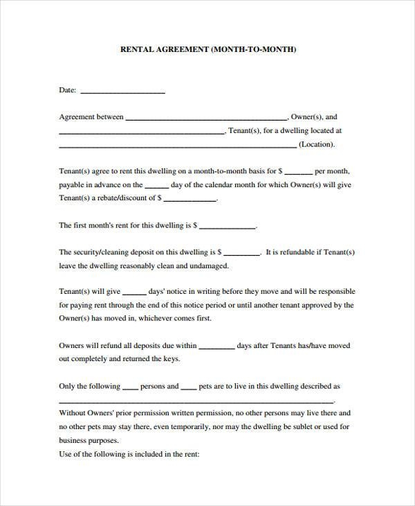 FREE Printable Generic Lease Agreement Printable Lease Agreement