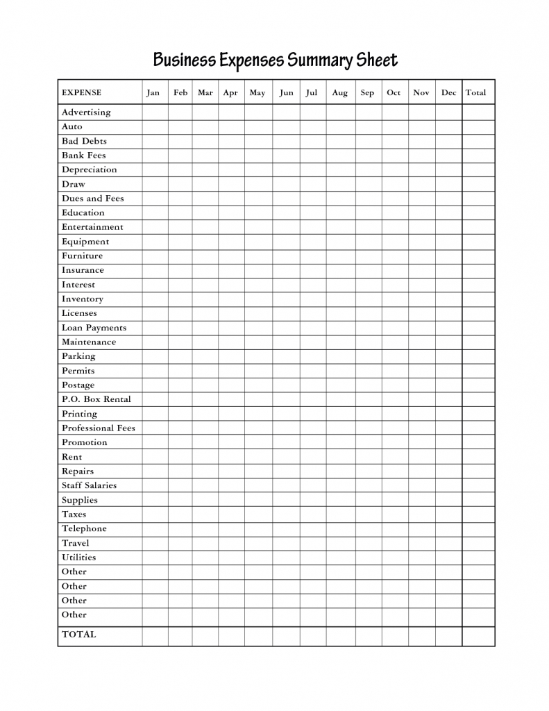 Free Printable Income And Expense Worksheet