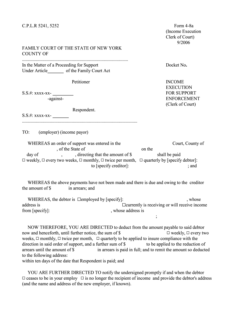 Free Printable Income Execution Form Printable Form 2024