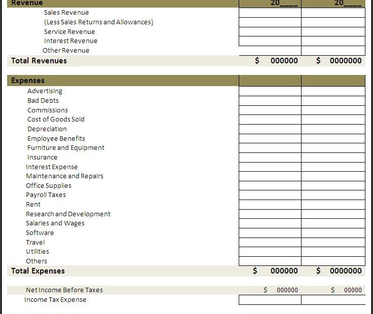 Free Printable Income Statement Forms Printable Form 2024