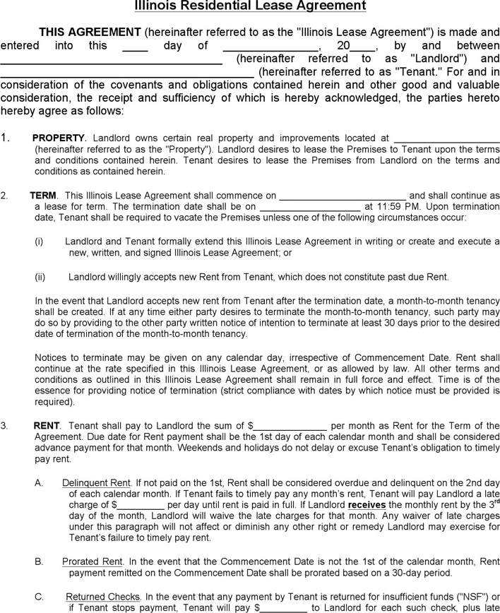 Free Printable Lease Agreement Illinois Download Free Printable Lease 