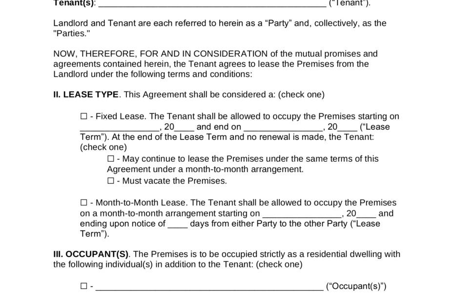FREE Printable Lease Agreement Illinois Printable Lease Agreement