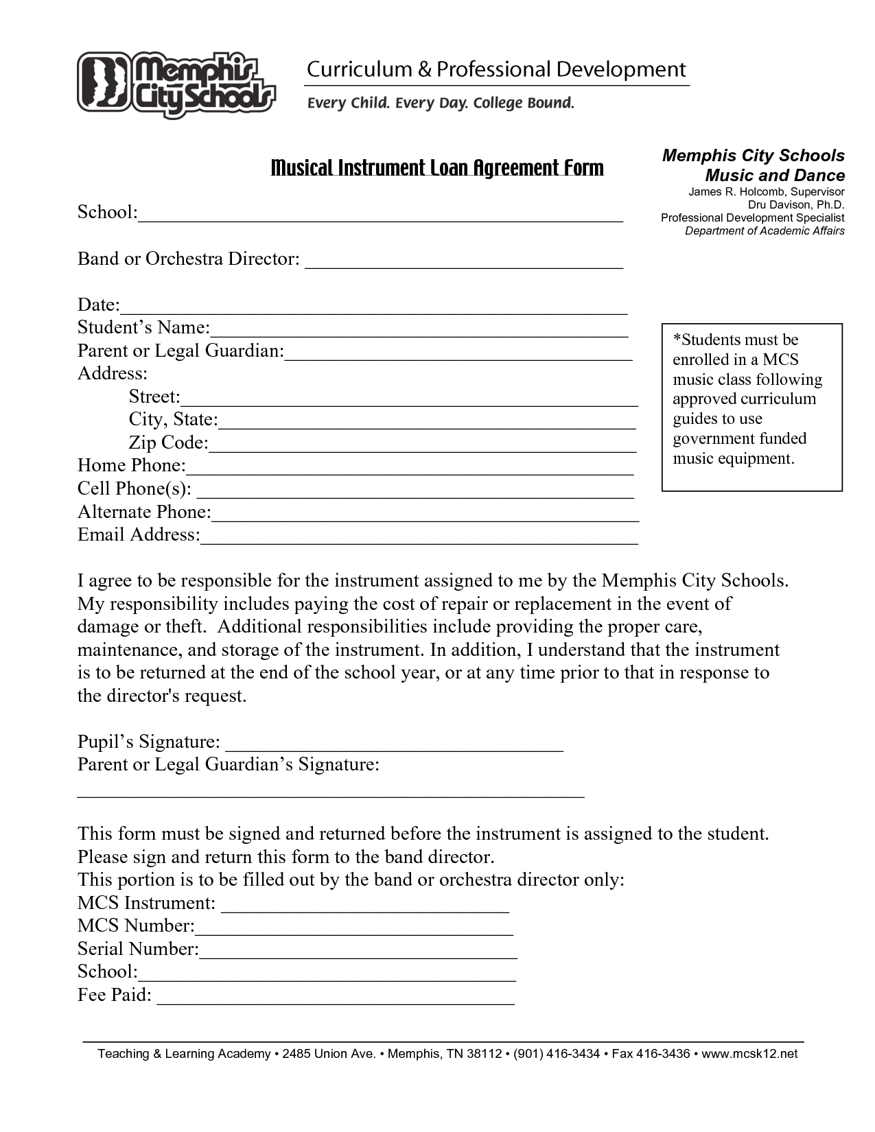 Free Printable Loan Agreement Form Form GENERIC 