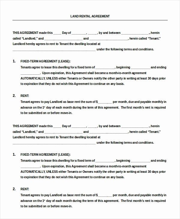 Free Printable Mobile Home Rental Agreement