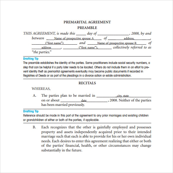 Free Printable Prenuptial Agreement Form Printable Forms Free Online