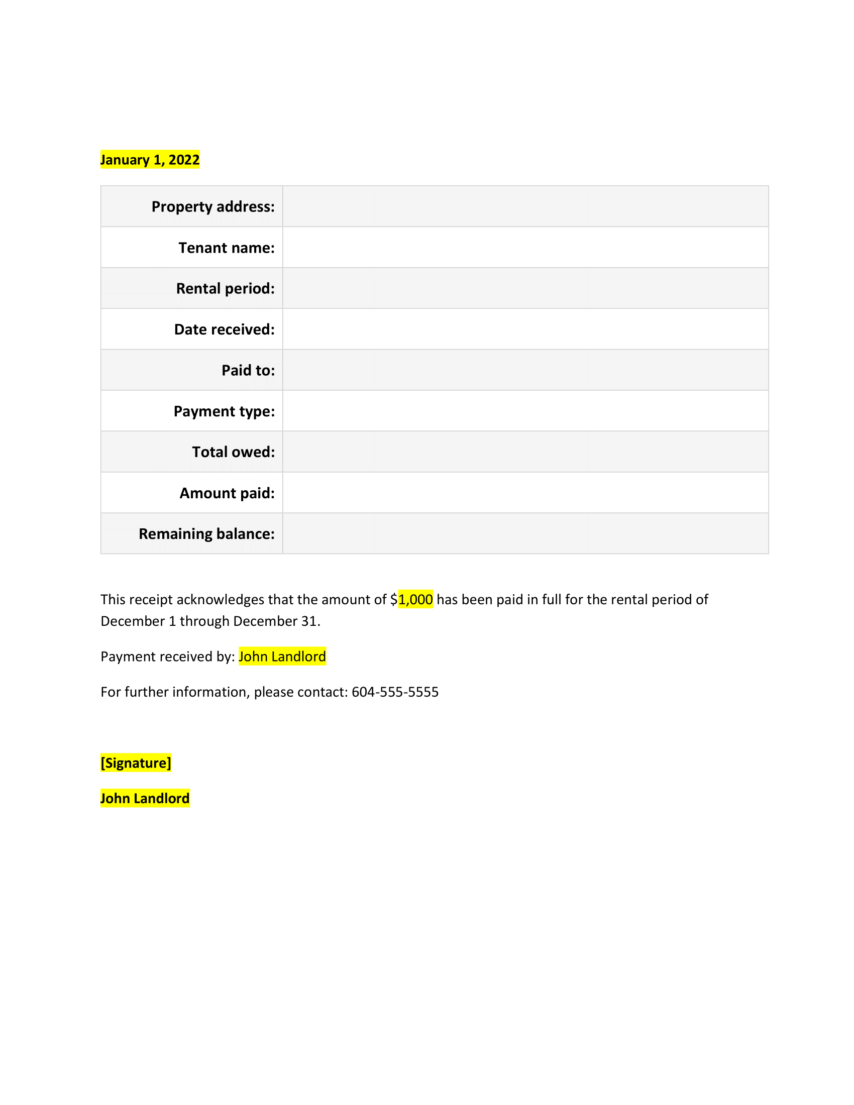 Free Printable Rent Receipt For Income Tax Purpose Download Free 