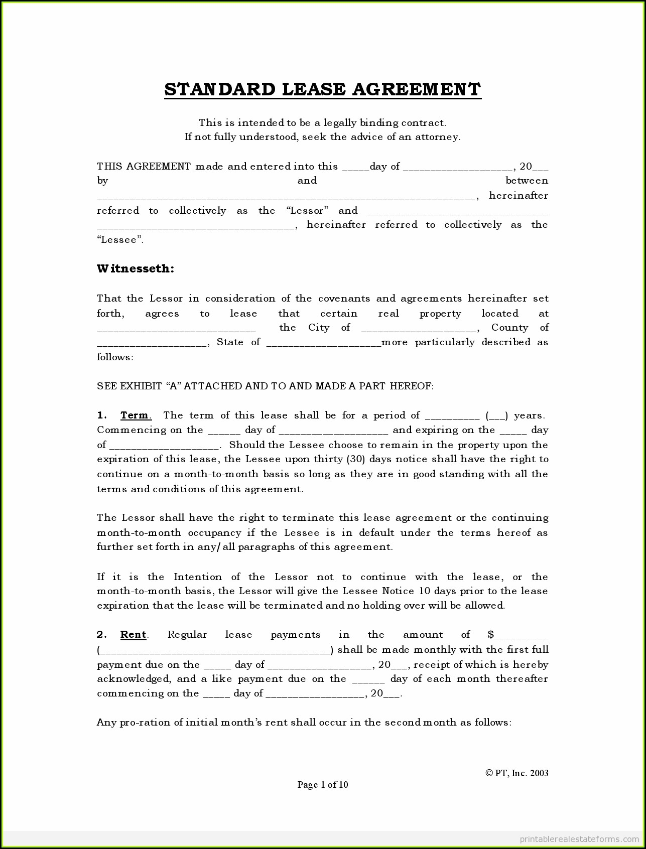Free Printable Rental Agreement Forms In Spanish Printable Forms Free 