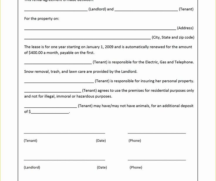 Free Printable Rental Agreement Template Printable New Year Banners