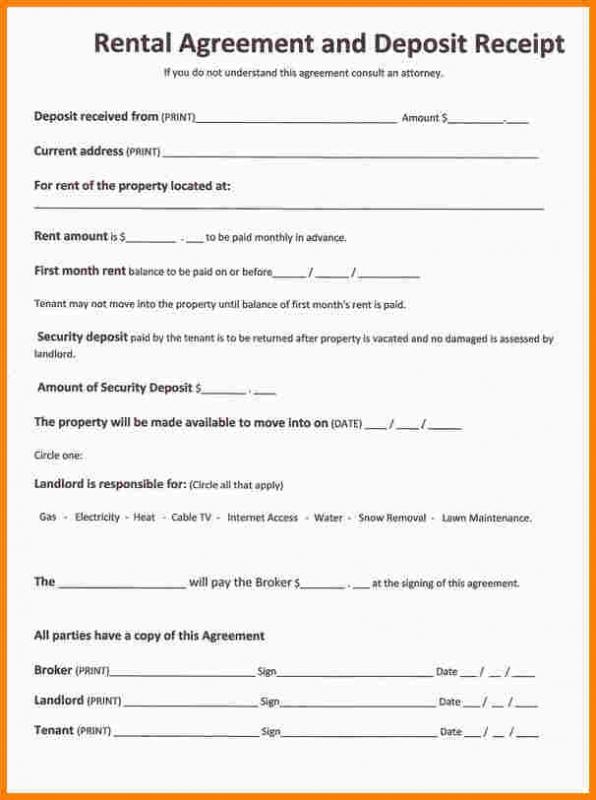 Free Printable Simple One Page Lease Agreement AlphabetWorksheetsFree