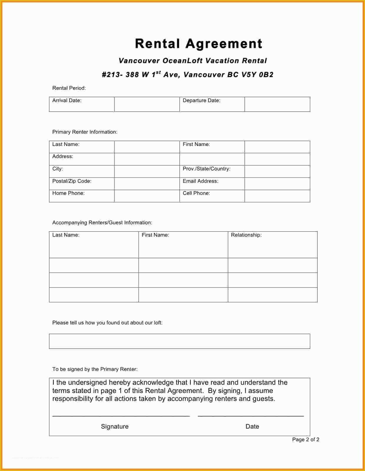 Free Printable Simple One Page Lease Agreement Francesco Printable