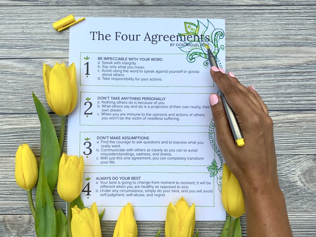 Free Printable The Four Agreements By Don Miguel Ruiz Islamimommy Free Printable The Four Agreements By Don Miguel Ruiz Islamimommy
