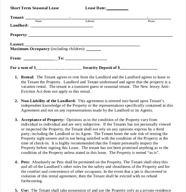 Free Printable Vacation Rental Agreement Printable Forms Free Online