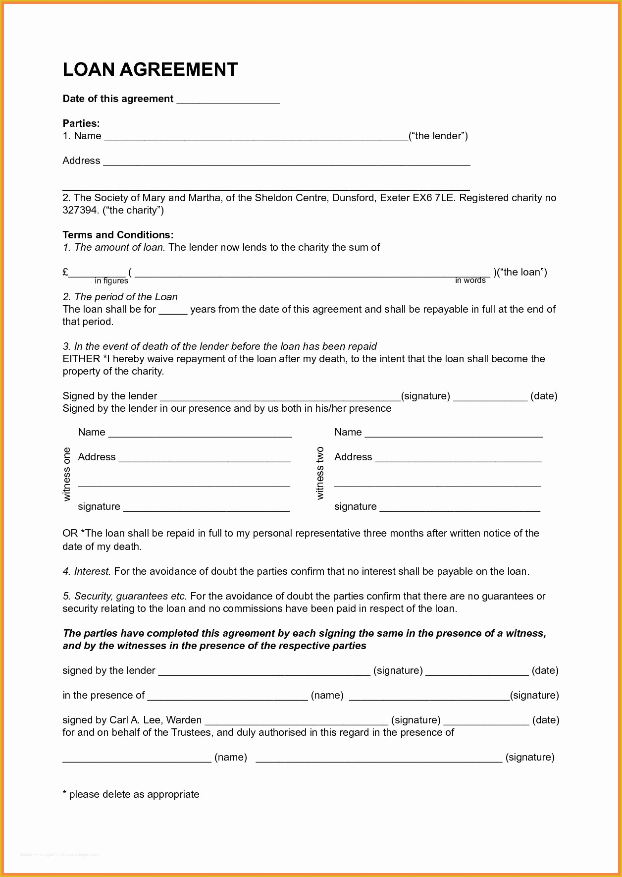Free Template For Loan Agreement Between Friends Of 7 Template Loan 