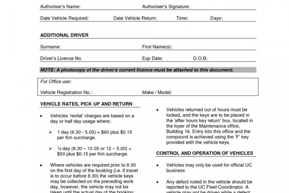 Free Vehicle Rental Agreement Template Cute 8 Vehicle Lease Free