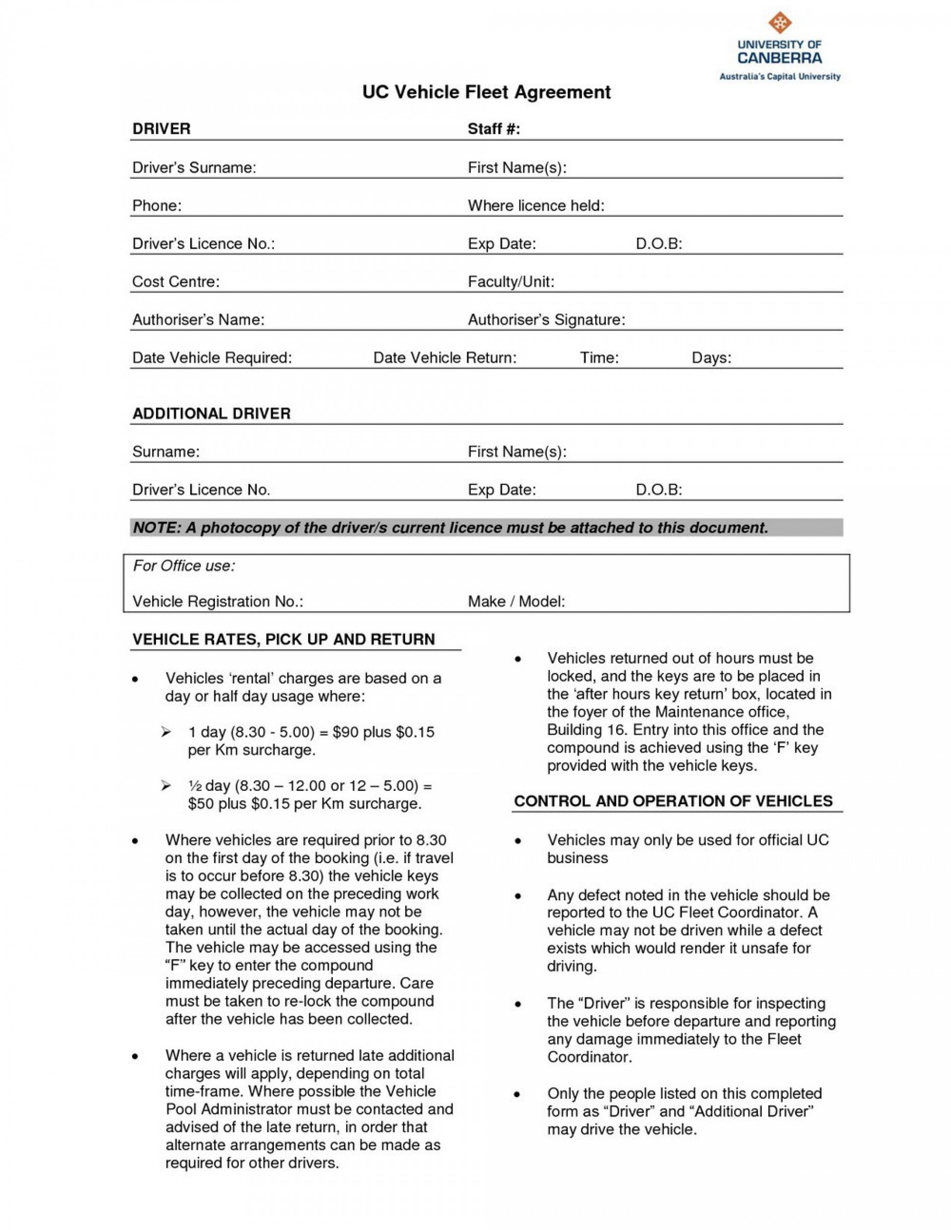 Free Vehicle Rental Agreement Template Cute 8 Vehicle Lease Free 