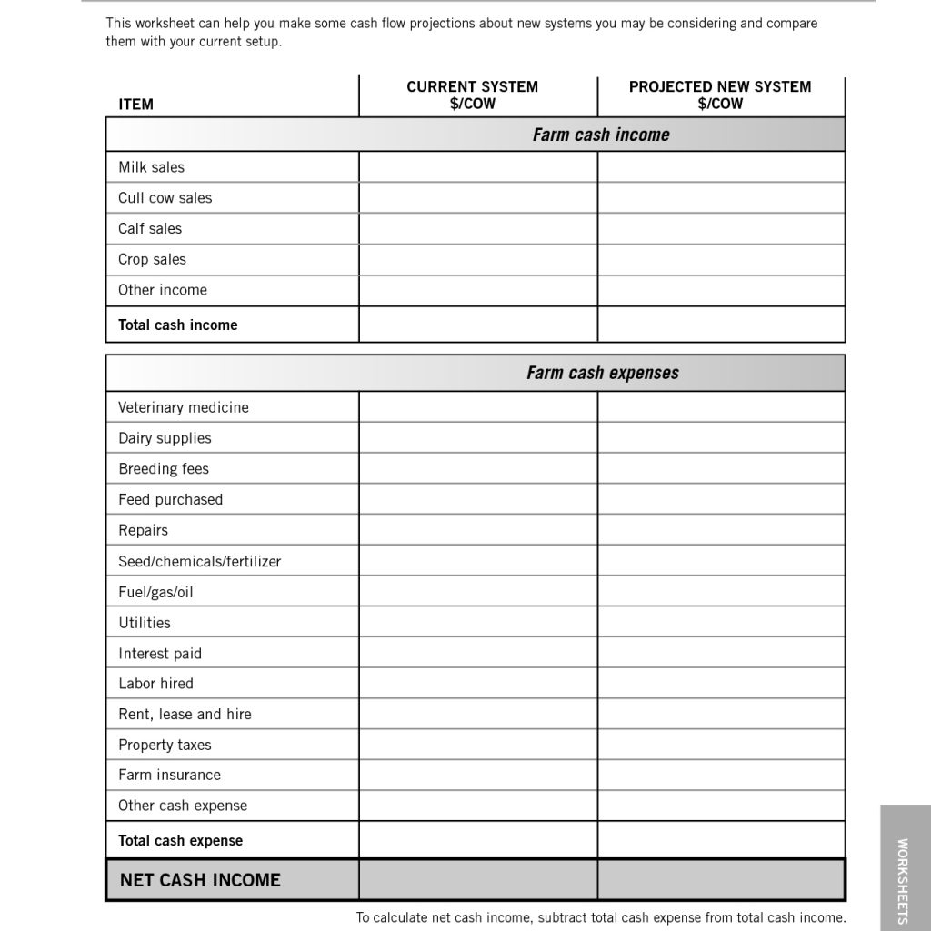 Income Statement Worksheets