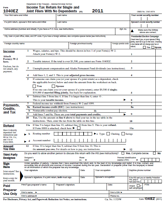 Income Tax Forms Printable Income Tax Forms 2013