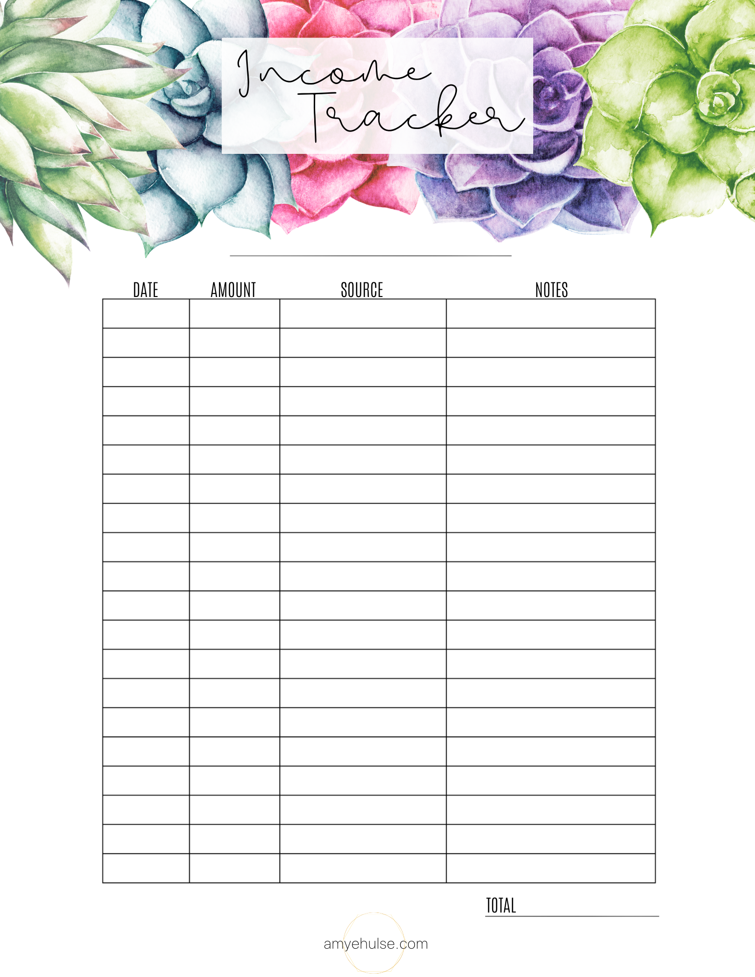 Income Tracker Free Printable Printable Sight Words List