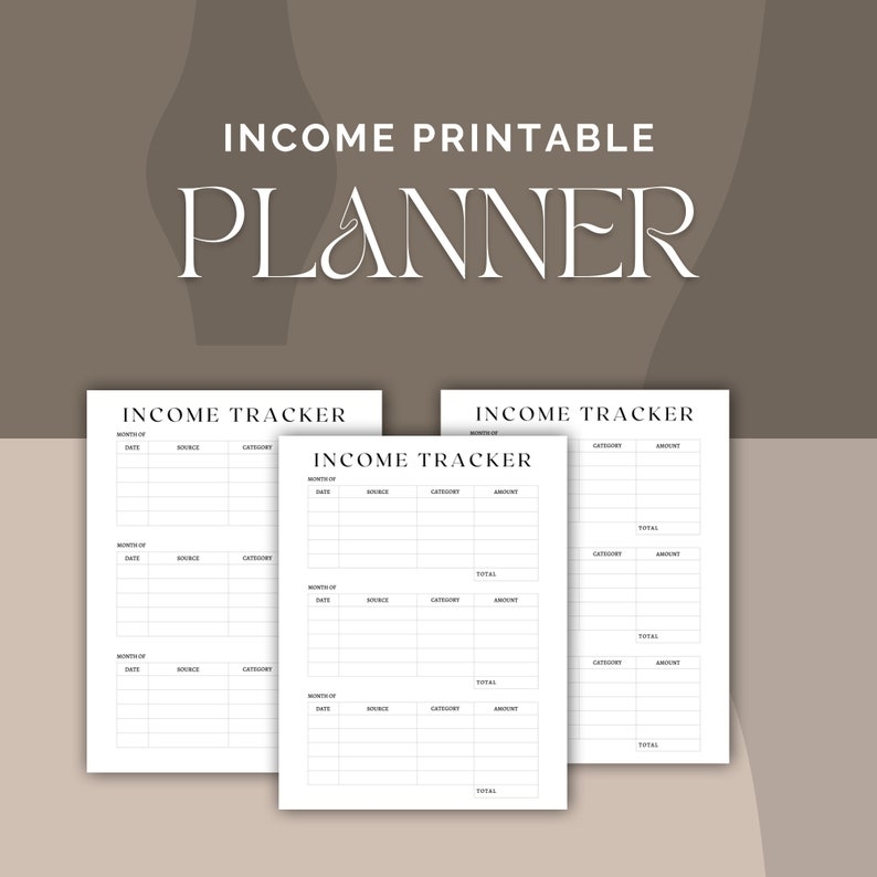 Income Tracker Income Printable Tracker Income Tracker PDF Financial 
