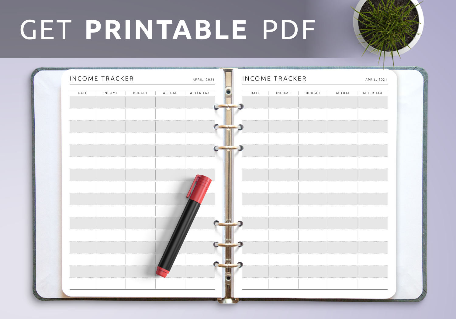 Income Tracker Printable