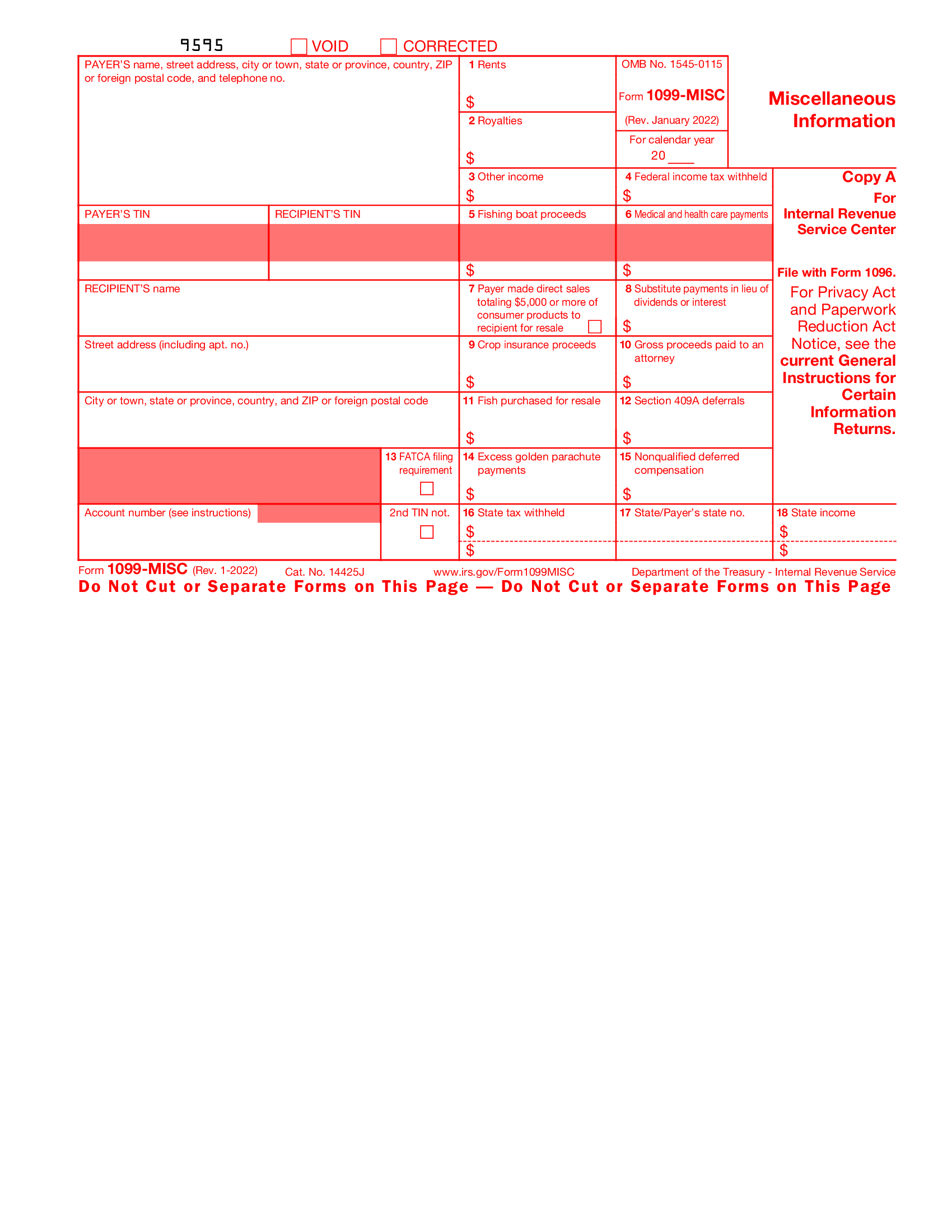 Irs 1099 Fillable Form Printable Forms Free Online
